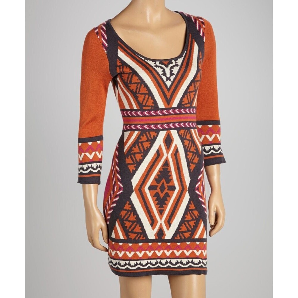 Flying Tomato Anthropologie Women's Size S  Southwestern Print Mini Dress Retro